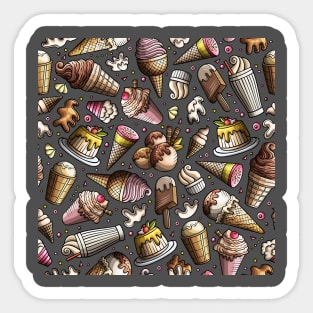 Cartoon Hand-drawn Dessert Pattern Sticker